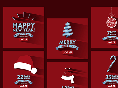 Jag Jeans Holiday Postcards | Illustration digital design graphic design