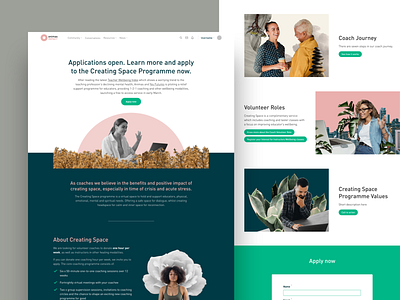 Creating Space | Application Page UI Design art direction digital design ui design