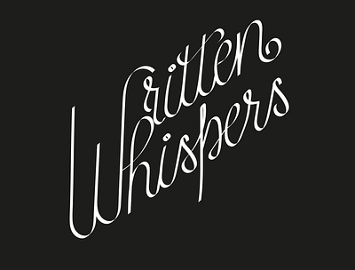 Written Whispers Logo branding icon lettering lettering art lettering artist logo portfolio