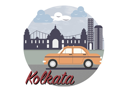 Kolkata yellow cab branding design flat icon icon design icon set illustration illustrator print vector