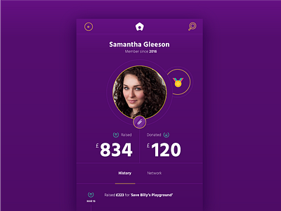 Gively Profile Screen app mobile profile