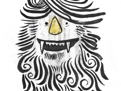 Squatch illustration ink monster