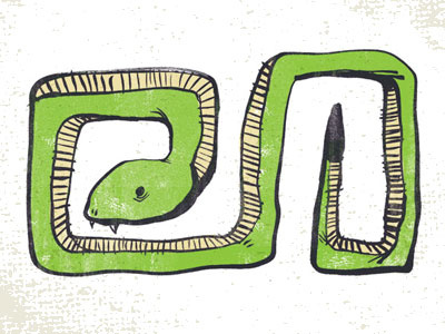 Snake Dribbble drawing illustration ink