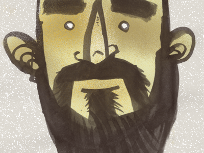 Viking Guy brush character illustration ink