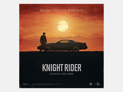 Alternate Cover Knight Rider album art knight rider music art retro score sountrack television vintage vinyl