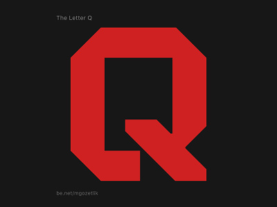 Letter Q custommade sansserif