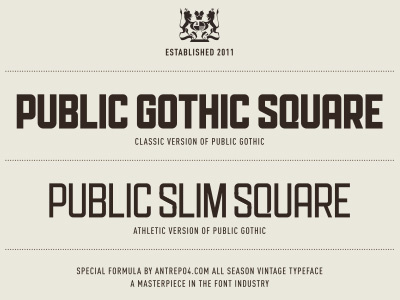 Athletic version of Public Gothic 