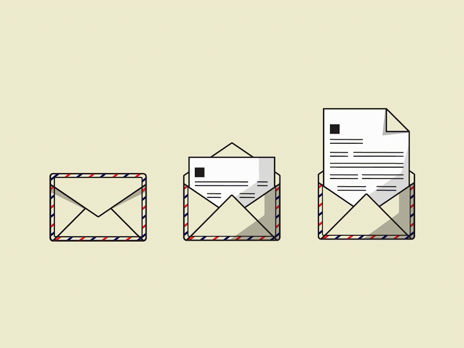 envelope preview gif art design envelope envelope design envelope mockup flat icon icon design icon set illustration illustrator vector