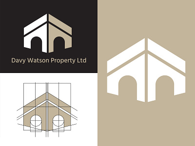 Davy Watson Property Ltd. Logo branding building design graphic design home inspiration logo logodesign property room