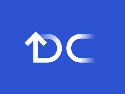 Letter D and C with arrow up logo