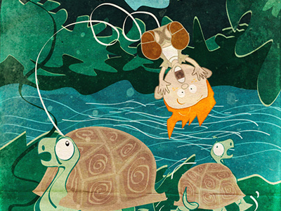 The Adventures of William: Out for the Count adobe illustrator childrens book ebook ibook illustration turtle