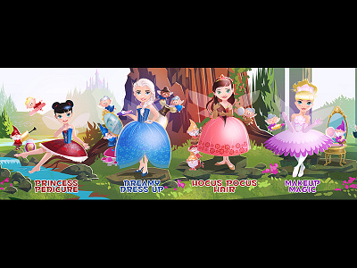 Enchanted Fairy Princess Salon & Spa app fairy gamedev mobile game app princess ui design