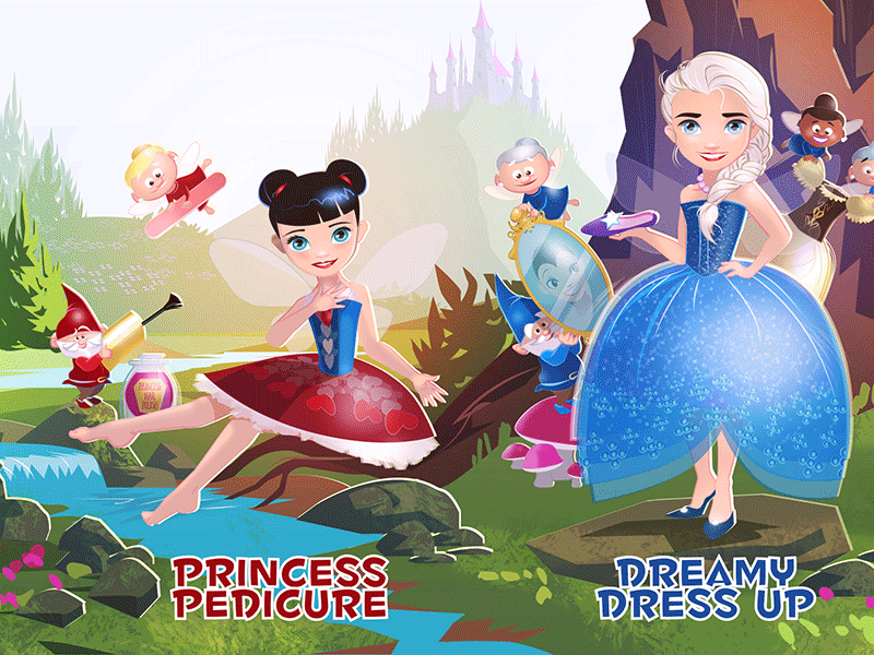 Enchanted Fairy Princess Game - Animated GIF children educational game game development gamedev kids mobile app production art