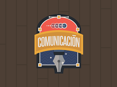 Communication badge badge boy scout cabin communication designer illustration portfolio thesis tools woods