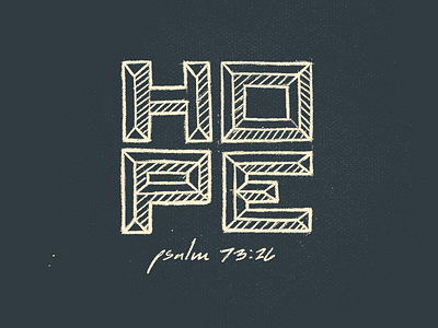 Ps 73:26 church drawing graphite hand made hope lettering pencil psalm scripture