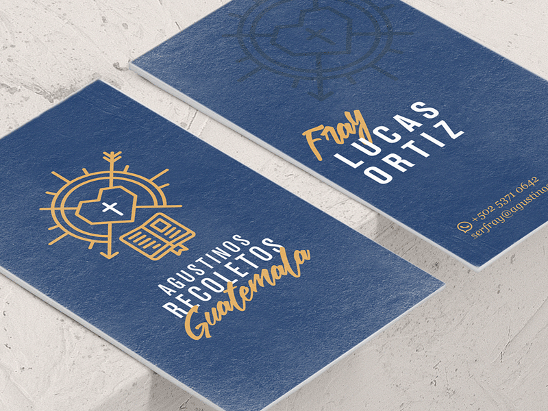 OAR Pres Cards branding campaign card catholic church logo mark mission presentation print st augustine vocational