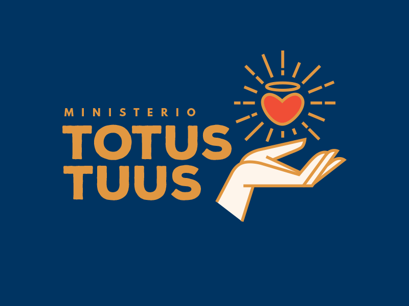 Totus Tuus branding catholic church el salvador heart logo ministry totus tuus worship