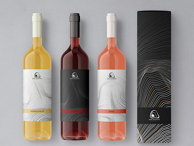 Derlaszento vinery - logo and package design bottle branding branding design business card cave design geologic logo minimal package design vector vinery wine wine bottle wine label winery