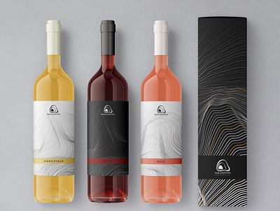 Derlaszento vinery - logo and package design bottle branding branding design business card cave design geologic logo minimal package design vector vinery wine wine bottle wine label winery