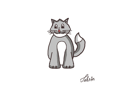 Cat cat digital art digitalart flat jpg learning wacom