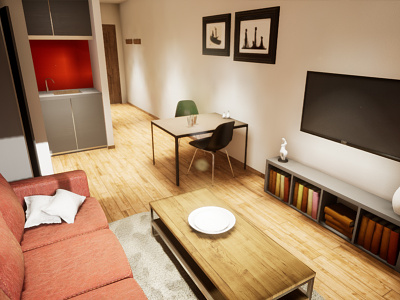 Studio Apartament | visualization #09 architectural visualization architecture archvis interior architecture unreal engine 4