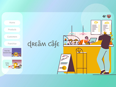 Dream cafe 3d branding graphic design illustrations logo motion graphics