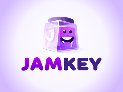 JamKey Logo branding character face jam jamkey jar key laughter logo logo design logotype muzzle proart prokopenko smile smirk vector