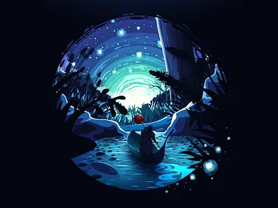 Big Little Story adventure aerwork art boat circle hike illustration impressionism inspire jorney landscape nature negative night proart prok art prokopenko story trevel trip