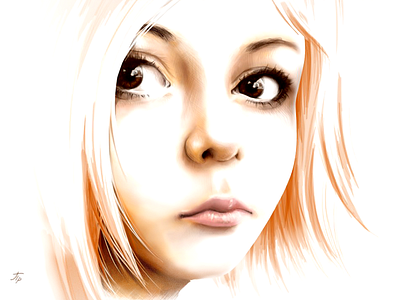 Portrait art draft drawing girl graphic illustration painting photoshop picture ps woman Рortrait