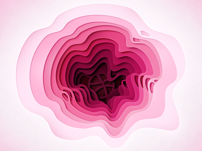 Pink gradation color gradation content core depth dribbble gist heart illustration metamorphosis pink point substance