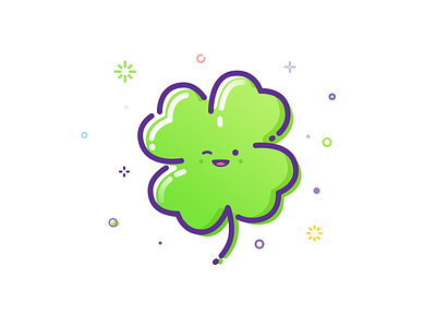 You are lucky today! clover fortune godsend goodluck happy illustration leaf luck mbe nature proart prokopenko smile succes success trefoil wink