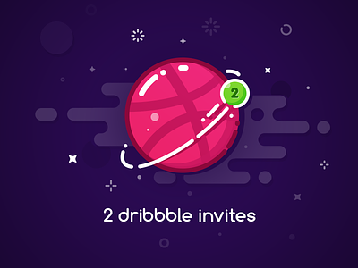 2x Dribble invites! cosmos dribbble invites mbe planet space sphere universe