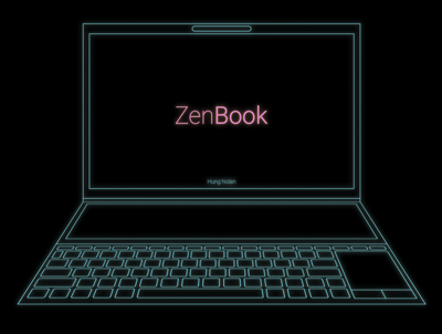 Zenbook Duo asus illustration laptop wallpaper