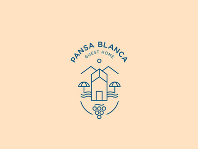 Logotipo_Pansa Blanca Guest Home brand identity design hostel illustration logo vector