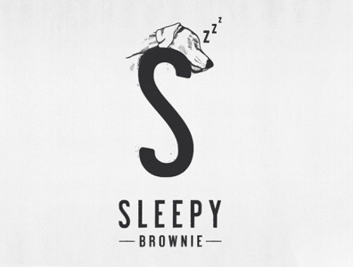 logotipo Camas para perros_Sleepy Brownie app design illustration logo vector