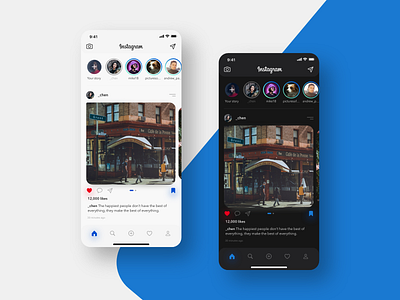 Instagram Redesign Light & Dark mode by Nachiket Nanoty on Dribbble