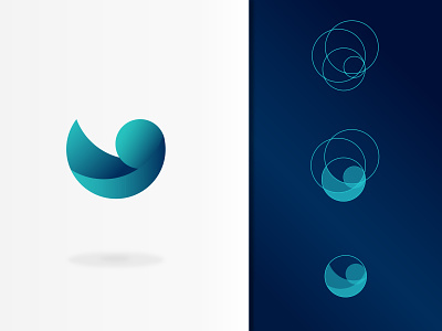 Logo design blue branding concept gradient design gradient logo icon icon design logo logodesign ocean logo sea vector wave