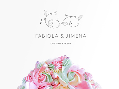 Fabiola & Jimena bakery bakerylogo branding and identity cupcakes cute cutelogo feminine logo logo logo design logodesign pink sweet