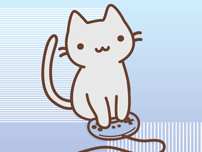 Video game cat cute illustration kitty vector video game