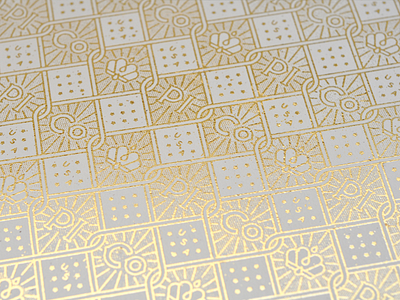 PICO Pattern crown foil gold pattern screen print theblksmth usa