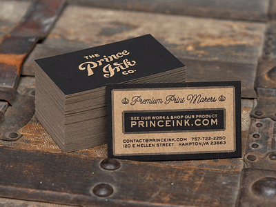 New PICO Cards business cards crown inverted print kraft premium print makers screen print