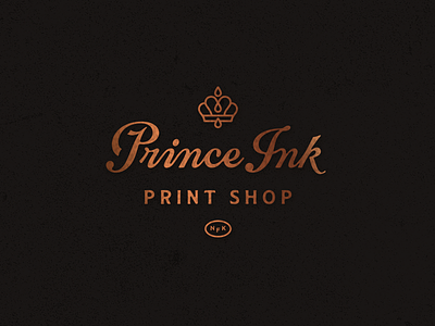Prince Ink logo crown david smith lettering logo prince ink print