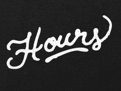 Hours or Flours? hand written script texture