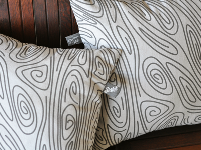 Slater Pillow pillow printed screen print sewn slater woodgrain