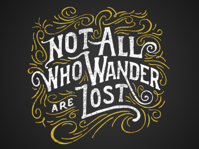 Not all who wander are lost 404 handdrawn lettering shirt
