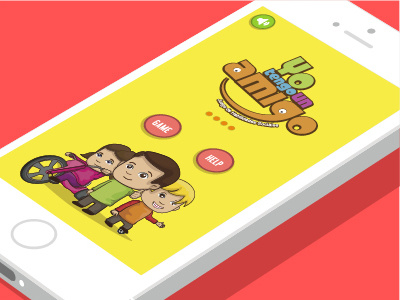 App "I have a friend" .ai app design game illustration kids mobile ui vector
