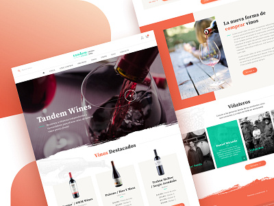 Tandem Wine UI / UX component designweb sketch ui ux web webdesign wine