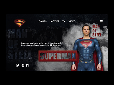 Superman design dribbble illustration layout design superhero vector