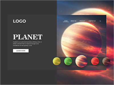 Planet Web design layout layout design planets uiux uiuxdesign uiuxdesigner web weblayout webpage website website design websites