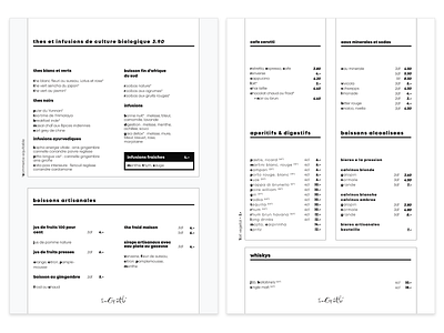 Menu Minimalist B&W blackletter branding design menu menu bar minimalism minimalist typography